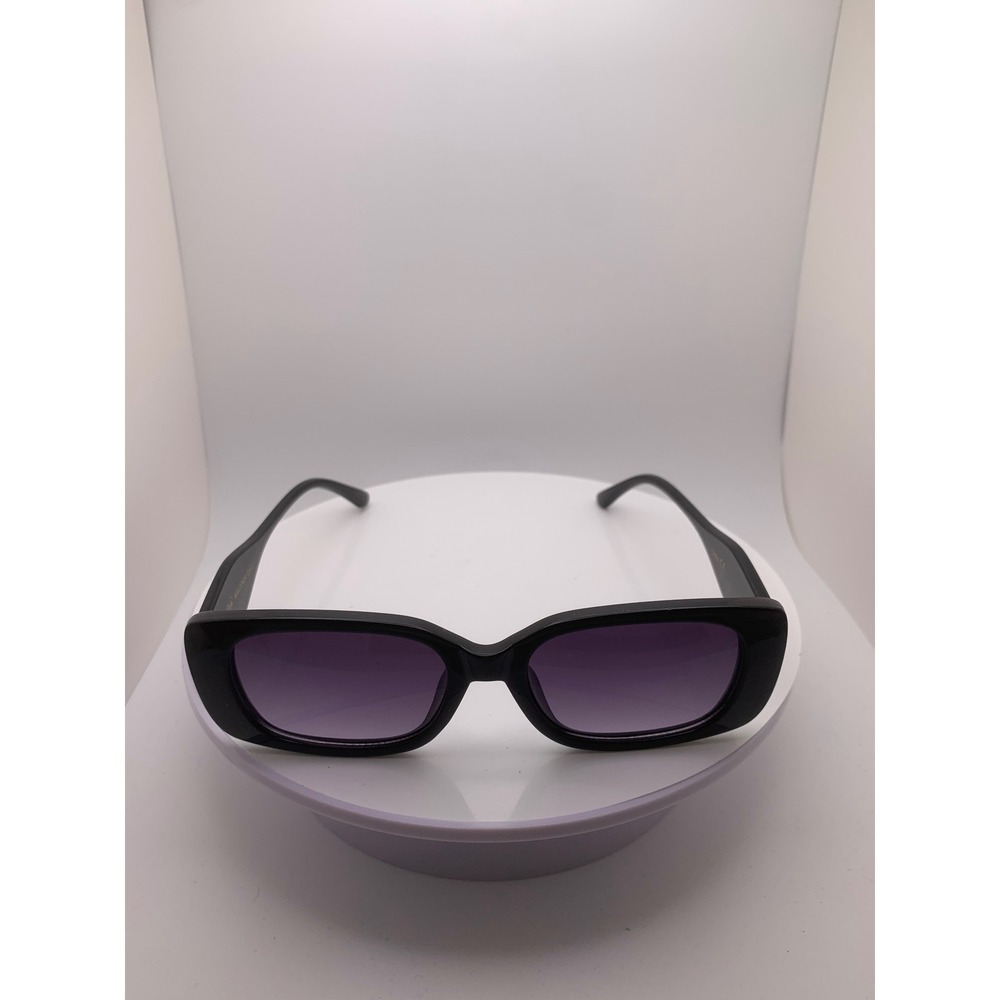 Giselle Rectangular Black Sunglasses Purple Gradient Lens 8GSL22604 Cat.3 Unisex
